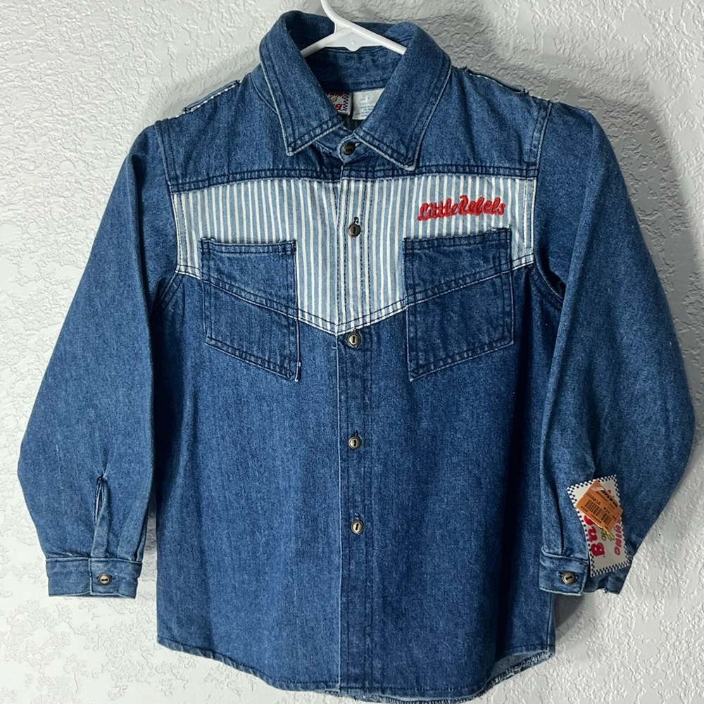 Lightning Bug Little Rebel Denim Jean Shirt NEW OLD STOCK Toys R US size 7